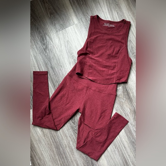 Beyond Yoga Other - SET!! BEYOND YOGA motivate cropped tank & caught in the midi legging
